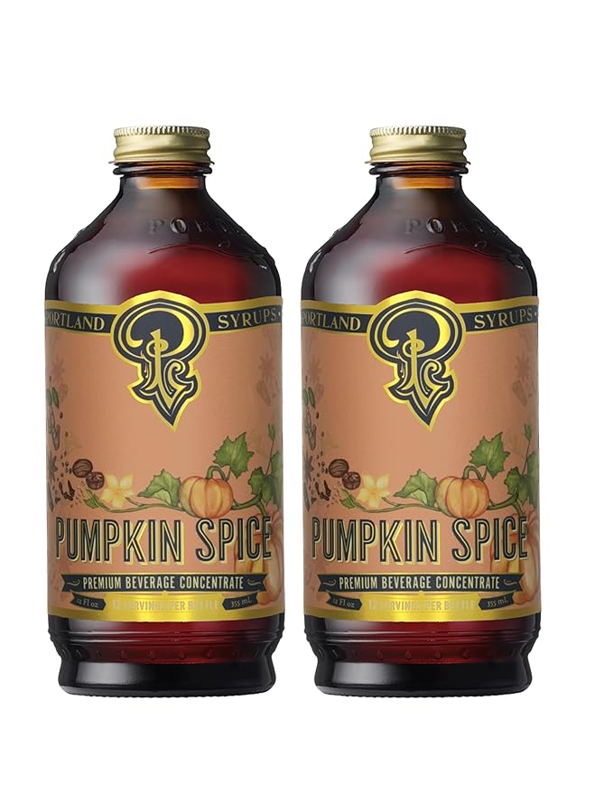 Portland Syrups Pumpkin Spice - Drink Mix for Exceptional Cocktails, Sugar Syrup for Drinks, Simple