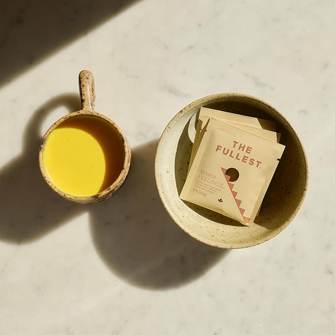 THE FULLEST - Warm Feelings 10-Single Serving Saffron Latte Sachets - Saffron, Cardamom, and