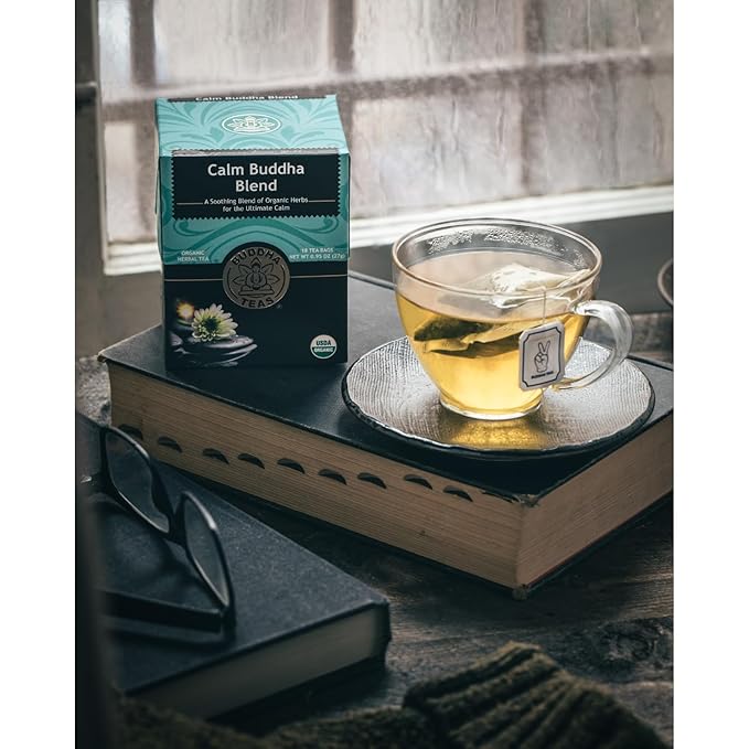 Buddha Teas - Calm Buddha Blend - Organic Herbal Tea - For Health & Wellbeing - Blend of Organic
