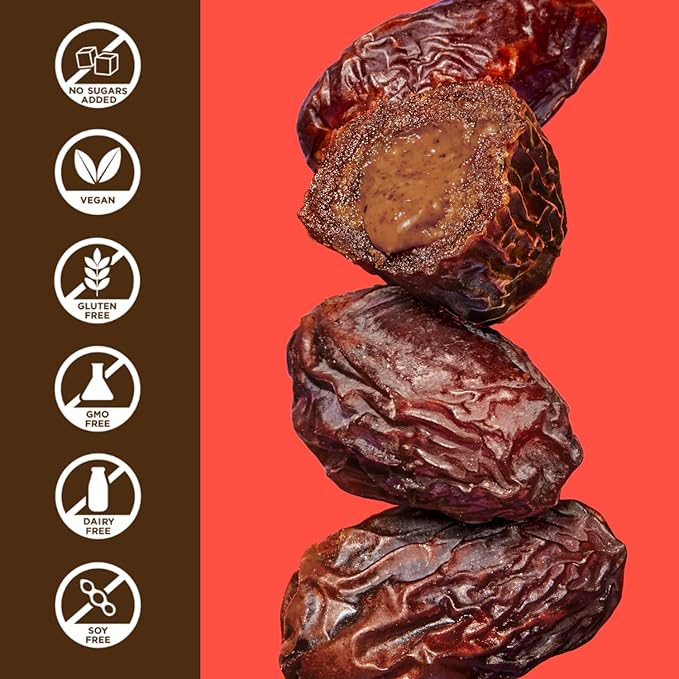 Realsy Filled Medjool Dates, Organic Dates with No Sugar Added, Gluten-Free, Vegan, All Natural