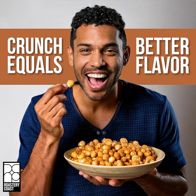 Roastery Coast Dry Roasted Hazelnuts | 3 LB | Unsalted | Filberts | Blanched | No skin | Kosher |