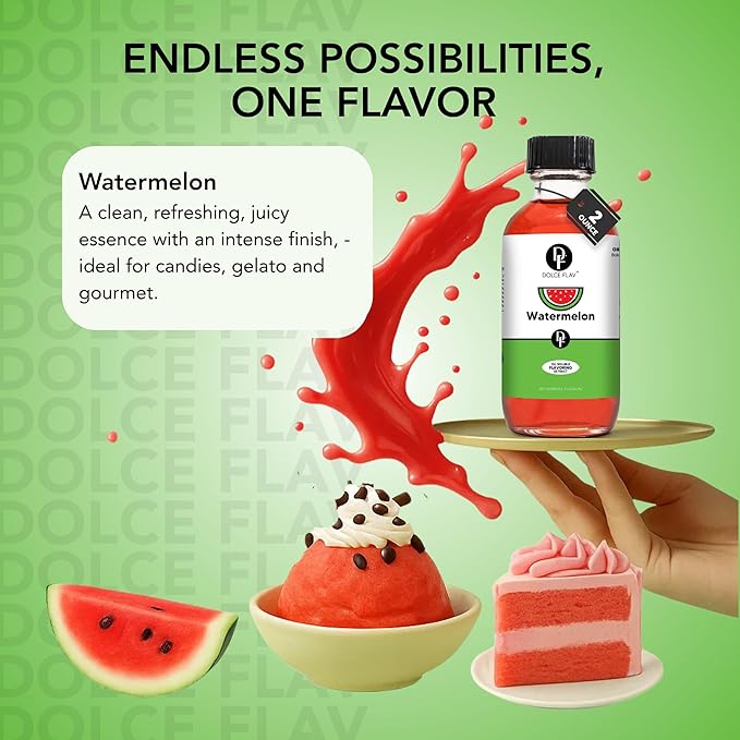Dolce Flav Watermelon Extract ??2 Ounce Oil-Soluble Kosher, Sugar-Free, Concentrated Juicy