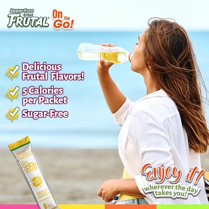 Frutal On-The-Go! | Powdered Drink Mix Pina Colada - Flavored Sugar Free! ??Single Serve On The Go!