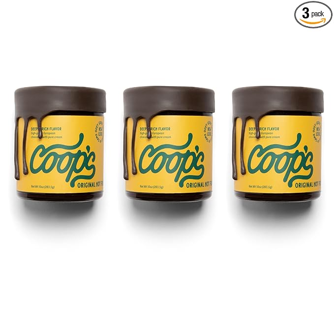 Coop's Original Hot Fudge, 10 Ounce (Pack of 3): All Natural, Gourmet, Handcrafted, Gluten Free