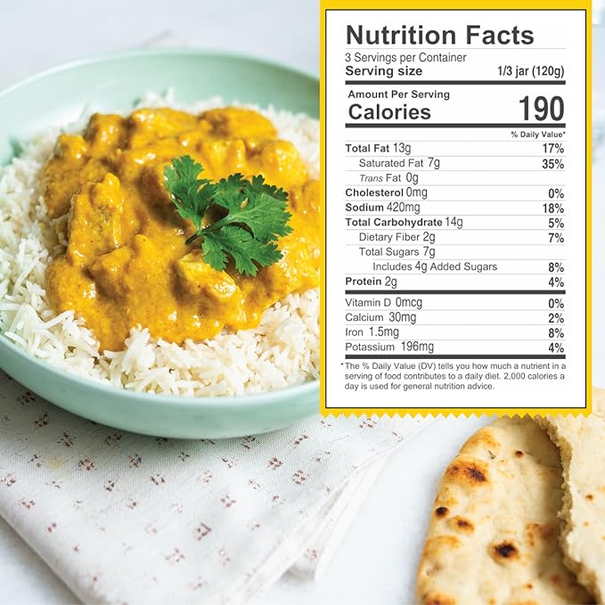 Khazana ORGANIC Chicken Korma Indian Simmer Sauce - 12.7oz Jars | Non-GMO, Vegan, Gluten Free