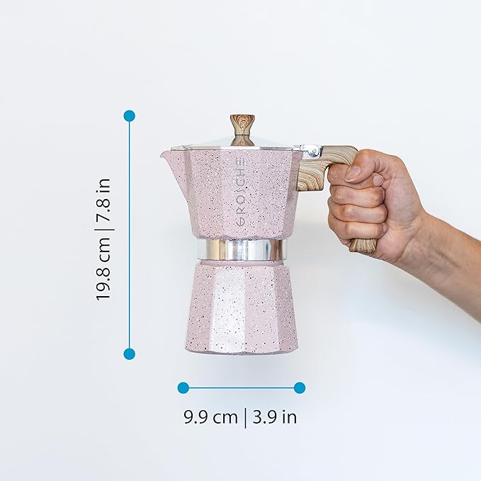 GROSCHE Milano Moka pot, Stovetop Espresso maker, Greca Coffee Maker, Stovetop coffee maker and