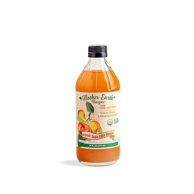Mother Earth, Organic Apple Cider Vinegar with The Mother, Fresh Pressed Organic Apples, OACV, ACV