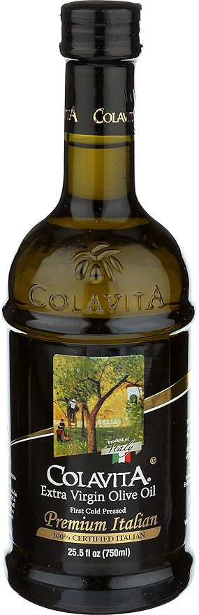 Colavita Premium Italian Extra Virgin Olive Oil, 25.5 Fl Oz (Pack of 2), Glass Bottles - Packaging