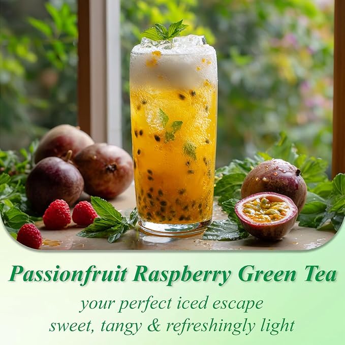 WT WEETEE Passionfruit Raspberry Green Tea, 100 Count Passion Fruit Raspberry Flavored Green