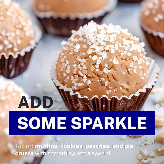 Sanding Sugar Crystals for Professional Baking & Decorating 10 oz - TOSS Coarse White Sparkling