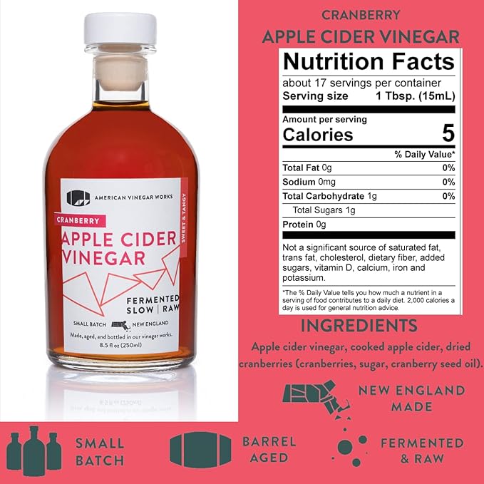 American Vinegar Works - Cider Lovers Vinegar - Includes Apple, Cranberry Apple, Hot Apple, and