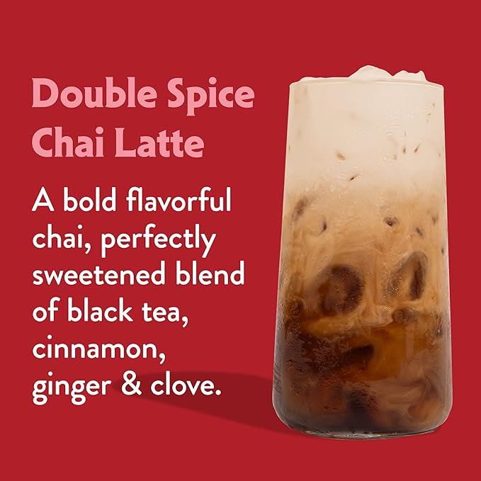 STASH Double Spice Chai Latte Concentrate - Barista Style Caffeinated Chai Tea Beverage - Crafted