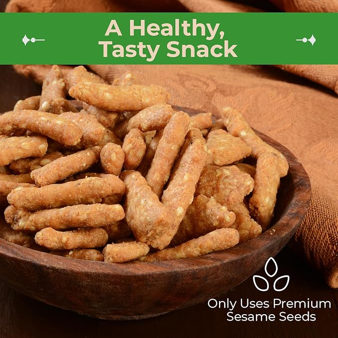 Sincerely Nuts Gourmet Salted Sesame Sticks Snacks, 2lb - Kosher Certified - Crunchy Toasted Sesame