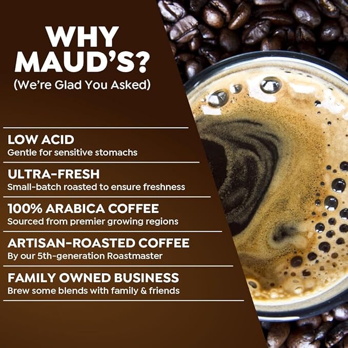 Maud's Organic Dark Roast Coffee Pods, 50 ct, Fair Trade & Single Origin Recyclable Single Serve