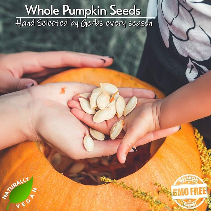 Lightly Sea Salted Pumpkin Seeds in Shell by Gerbs - 2 LBS - Top 11 Food Allergen Free & Non GMO