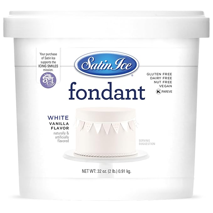 Satin Ice White Fondant, Vanilla, 2 Pounds