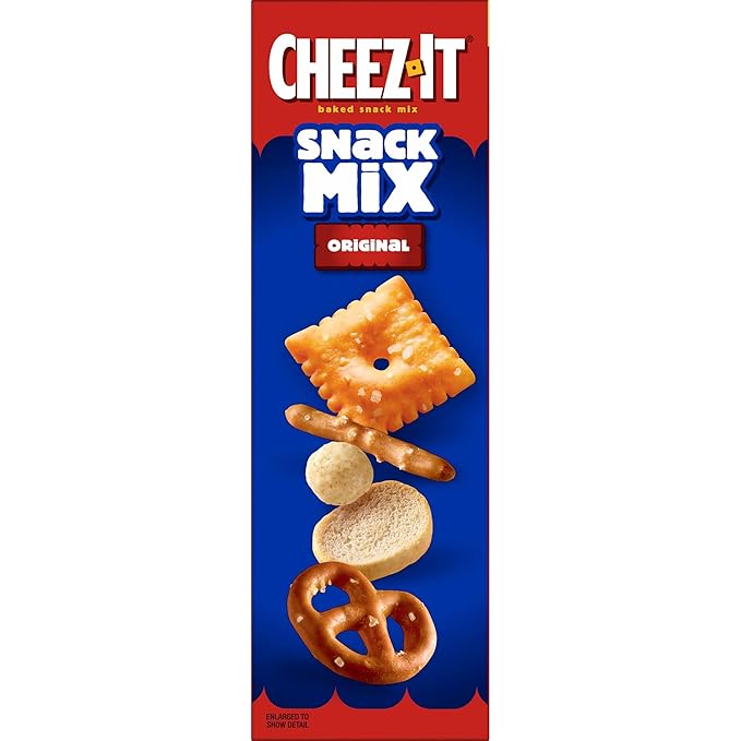 Cheez-It Snack Mix, Lunch Snacks, Family Size, Original, 17.8oz Box (1 Box)
