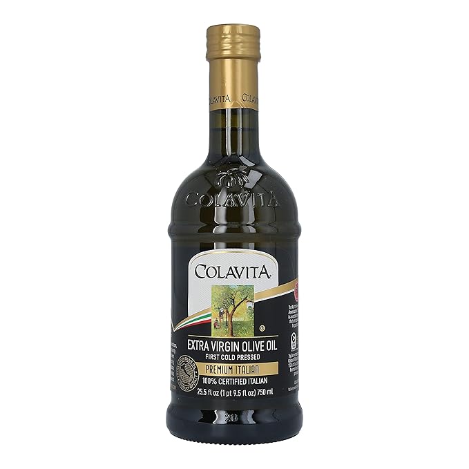 Colavita Premium Italian Extra Virgin Olive Oil, 25.5 Fl Oz (Pack of 2), Glass Bottles - Packaging