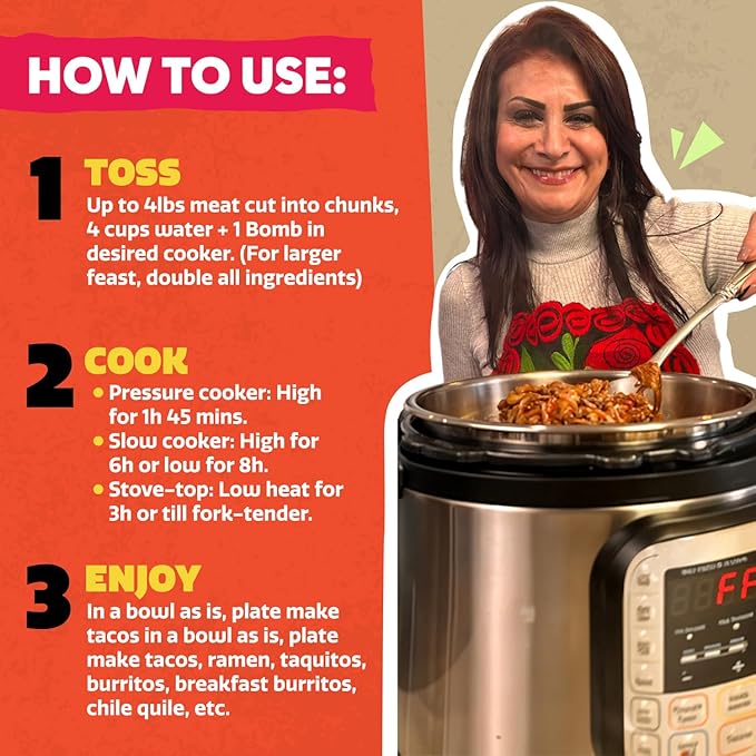 EZ Bombs Variety Pack – Pozole, Tinga & Birria Bomb Seasonings – Authentic Mexican Spice Mix for
