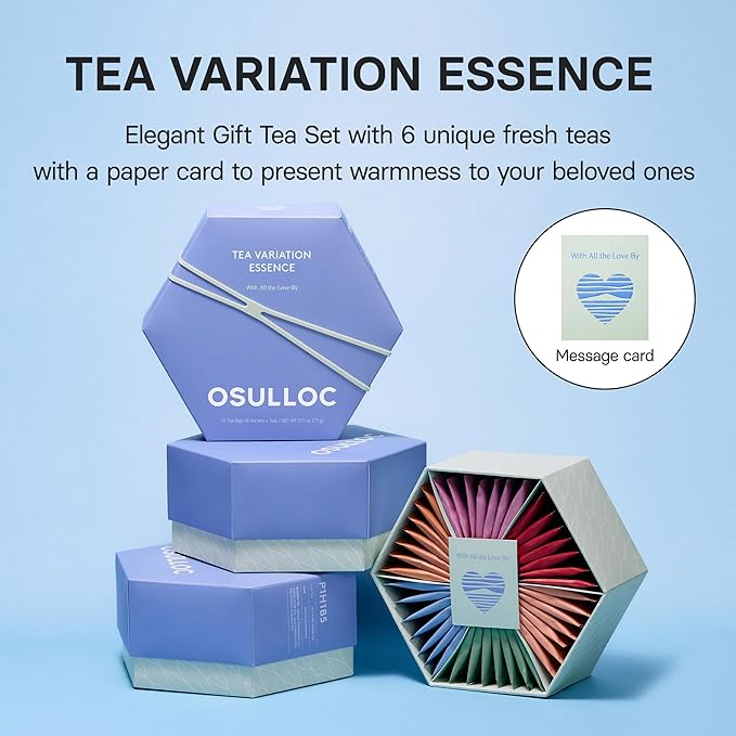 OSULLOC TEA VARIATION ESSENCE (42 Count, 6 Types x 7 ea), Mother's Day Tea Gift Set, Special Thank