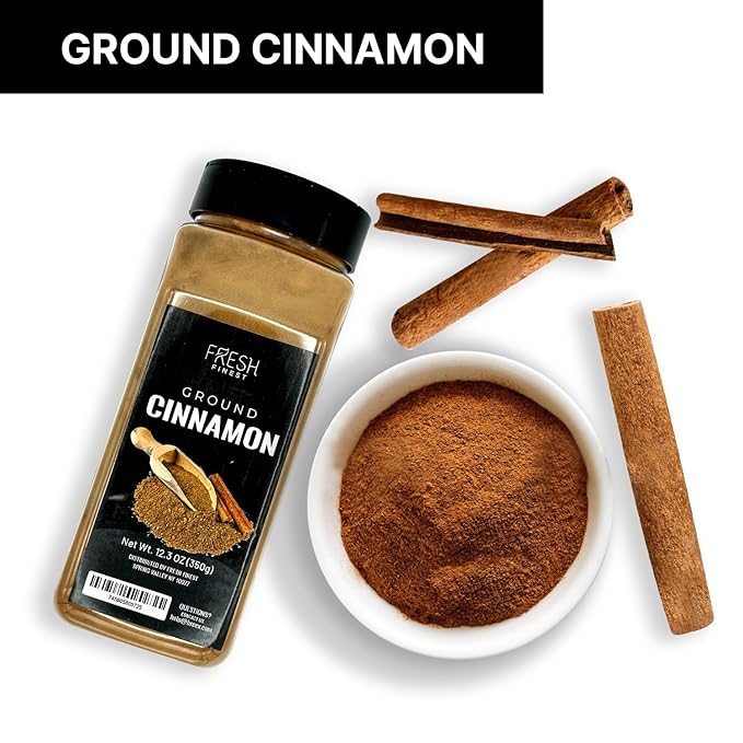 Fresh Finest Ground Cinnamon - 12.3oz (350G) - Premium Quality, Aromatic Spice for Culinary &