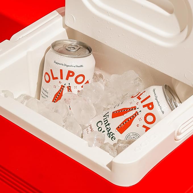 OLIPOP Prebiotic Soda Pop, Vintage Cola, Pantry Pack Packed with Prebiotics, Fiber, and Botanicals