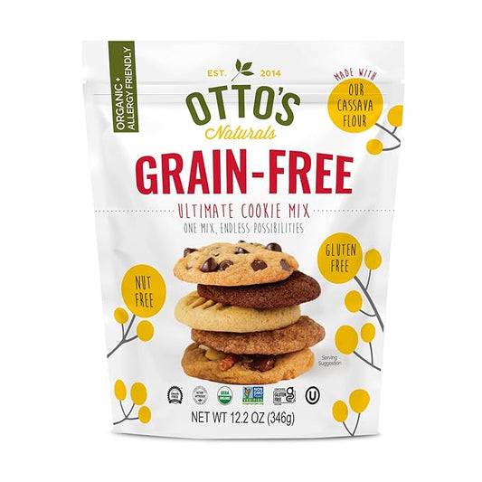 Otto's Naturals Grain-Free Ultimate Cookie Mix, 12.2 Oz., Top 9 Allergen-Free, Organic Cassava