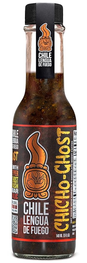 Chile Lengua de Fuego Chicho-Ghost Hot Sauce – 1 Bottle – Artisan Honduran Hot Sauce with Ghost