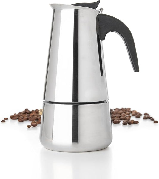Mixpresso 6 Cup Greca Stovetop Espresso Pot 300ml/10oz, Moka Pot with Coffee Percolator Design