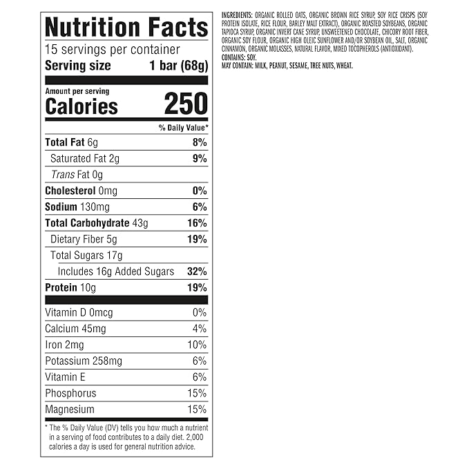 CLIF BAR - Protein Bars - Chocolate Chip - Made with Organic Oats - Energy Bars - Non-GMO - (15