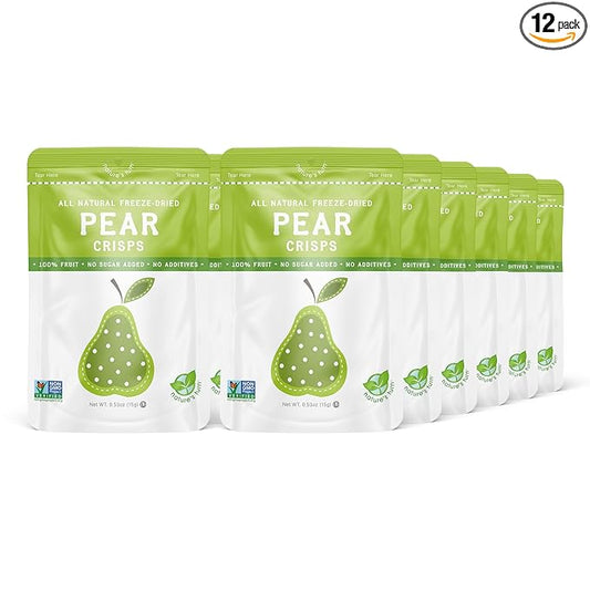 Nature’s Turn Freeze-Dried Pear Crisps – Healthy, Gluten-Free, Crispy & Delicious, Plant-Based
