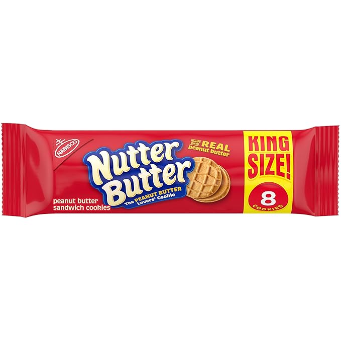 Nutter Butter Peanut Butter Sandwich Cookies, King Size, 3.5 oz