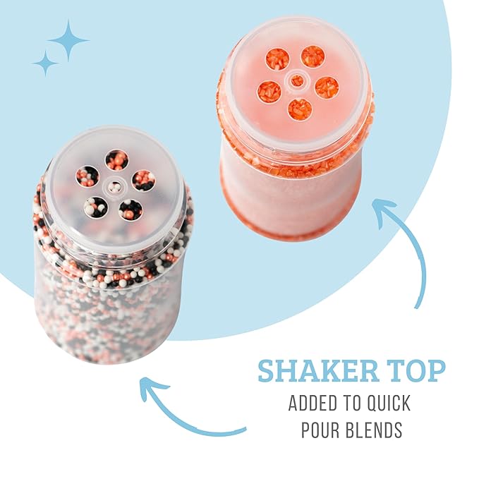 Sweets Indeed Halloween Sprinkles 4-Pack ??10.90 oz Jar Set | Candy Eyeball Mix, Bat & Pumpkin Quin