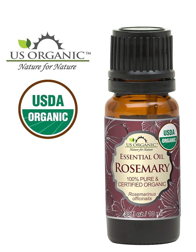 US Organic 100% Pure Rosemary Essential Oil, USDA Certified Organic 100% Pure, Steam Distilled, for