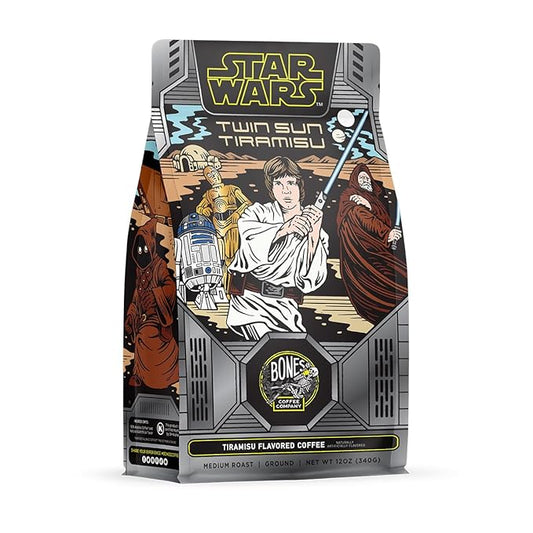 Bones Coffee Company Star Wars Twin Sun Tiramisu Flavored Coffee, Medium Roast Low Acid Arabica