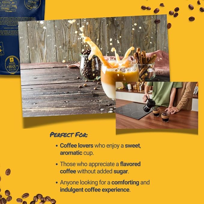 Passport Coffee Cafe Vanilla - Medium roast blend from Colombia & Central America with Rich vanilla
