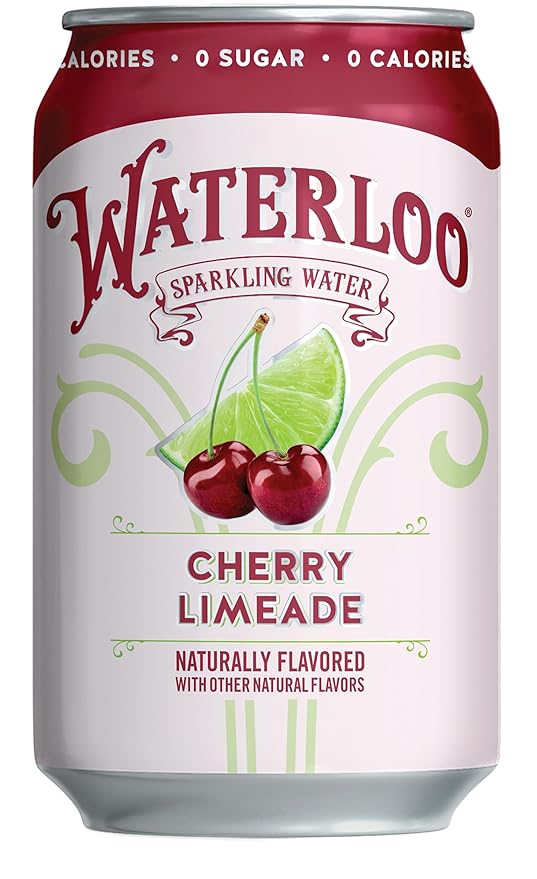Waterloo Sparkling Water, Cherry Limeade Naturally Flavored, 12 Fl Oz Cans (Pack of 12) – Zero