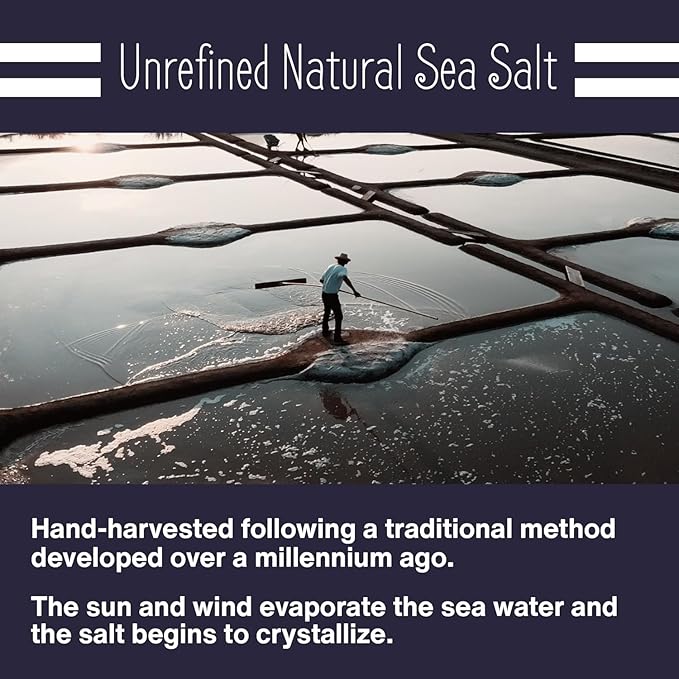 Le Marinier Fleur de Sel 0.6lb - 8.81oz. French Sea Salt- Flower of Salt. Mineral Rich, Unrefined