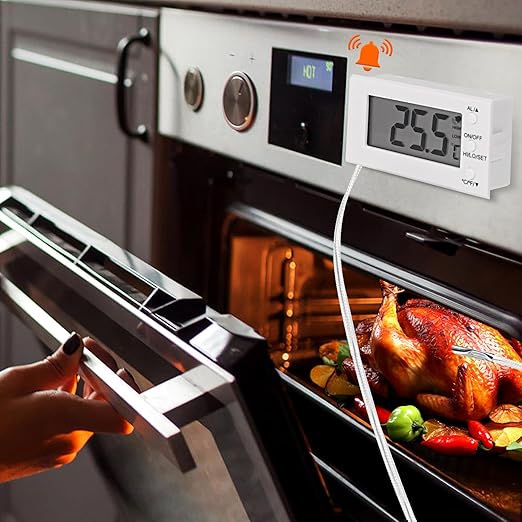 Digital Oven Thermometer -58°F to 572°F/-50°C-300°C, Thermometer with Probe, High Low Temperature