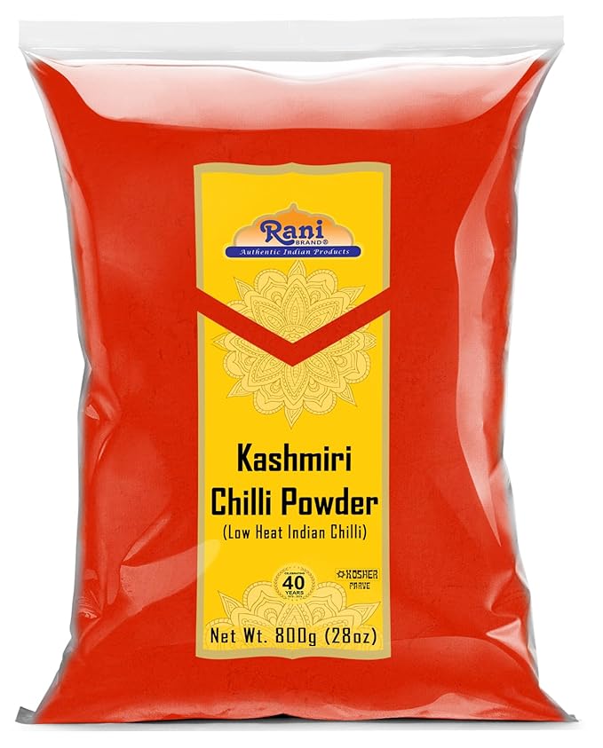 Rani Kashmiri Chilli Powder (Deggi Mirch, Low Heat) Ground Indian Spice 28oz (800g) ~ All Natural