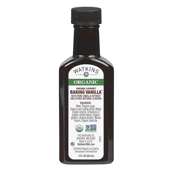 Watkins Organic Original Gourmet Baking Vanilla, with Pure Vanilla Extract, 2 oz. Bottle, 1-Pack
