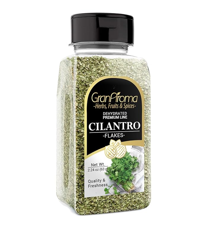 GranAroma Cilantro Flakes, Aromatic Spice, Salsas & Tacos (2.2 Ounces)