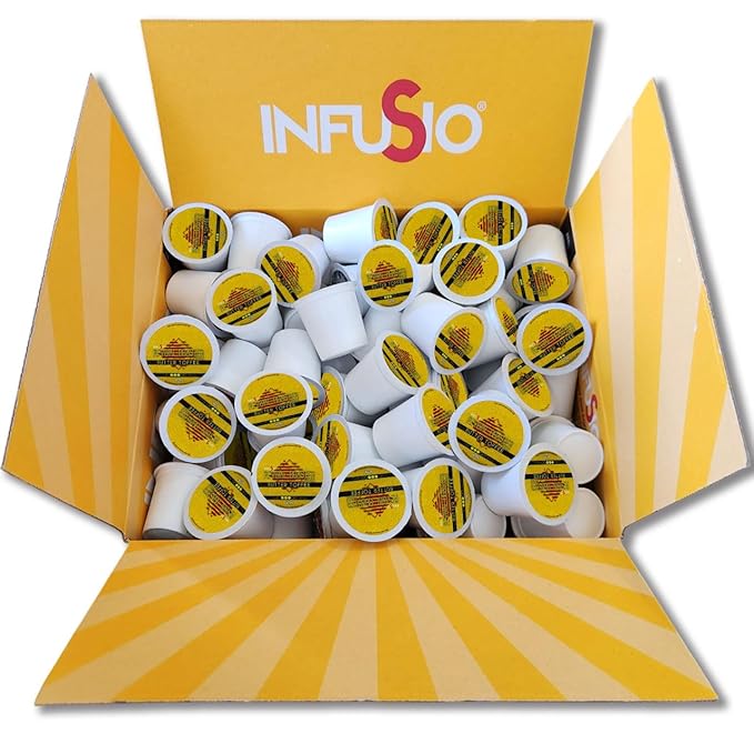 InfuSio Butter Toffee Coffee Pods, Single Serve Coffee Pods for Keurig K Cups Brewers - Premium
