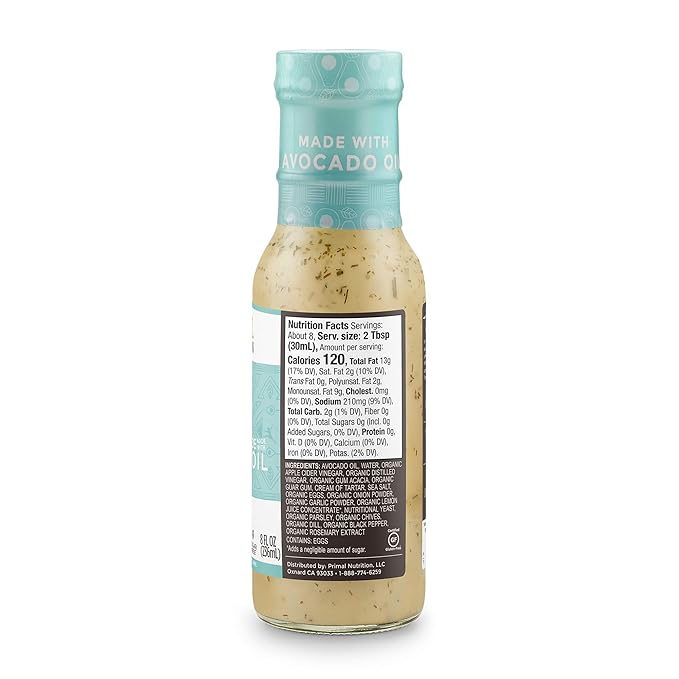 Primal Kitchen Ranch Dressing, Caesar Dressing, and Green Goddess Dressing & Marinade, Made with