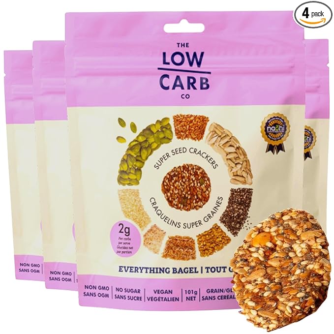 Super Seed Crackers, Gluten Free & Keto Friendly Healthy Snacks, Vegan, Zero Sugar, Paleo &