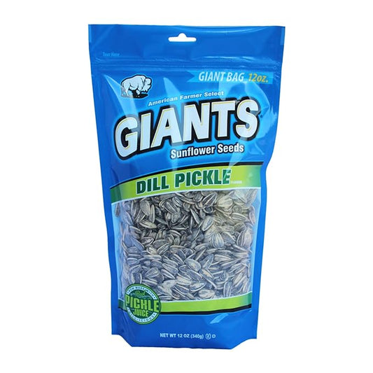 GIANTS Dill Pickle Sunflower Seeds - Sunflower Seeds Bulk, Big Sunflower Seeds to Eat, Roasted &