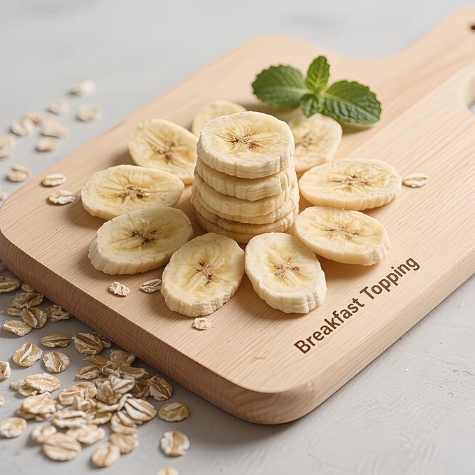 Premium Freeze-Dried Banana Slices 6oz (170g) - 100%, No Sugar Added | Crunchy Fruit Snacks for