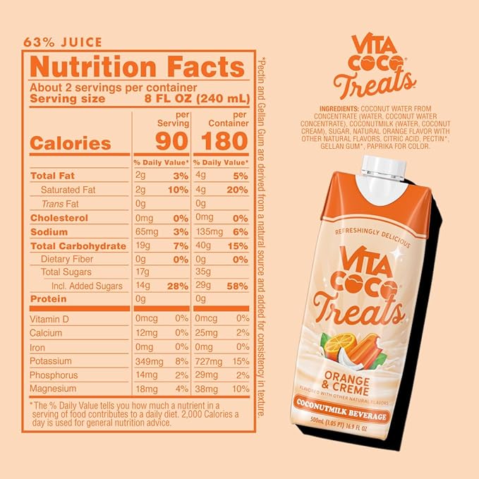 Vita Coco Treats Orange and Cream