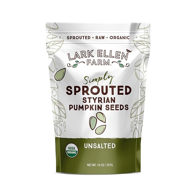Lark Ellen Farm Sprouted Specialty Gourmet Premium Organic Styrian Pumpkin Seeds from Austria
