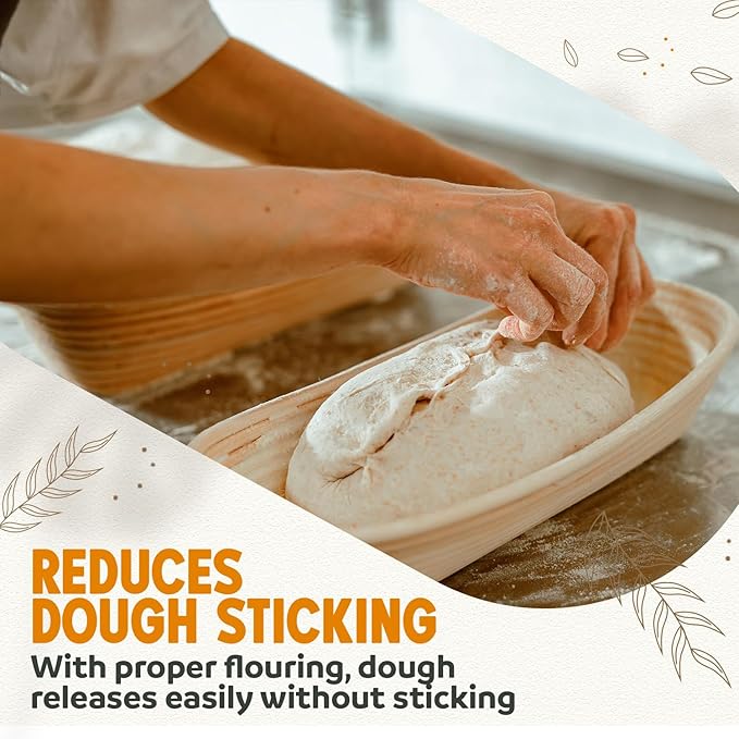 Banneton Bread Proofing Basket Sourdough Proofing Basket for Beginners & Professional Bakers